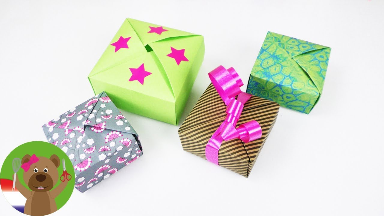 DIY cadeaubox | origamidoosje vouwen | leuk cadeau-idee | zelf verrassing maken