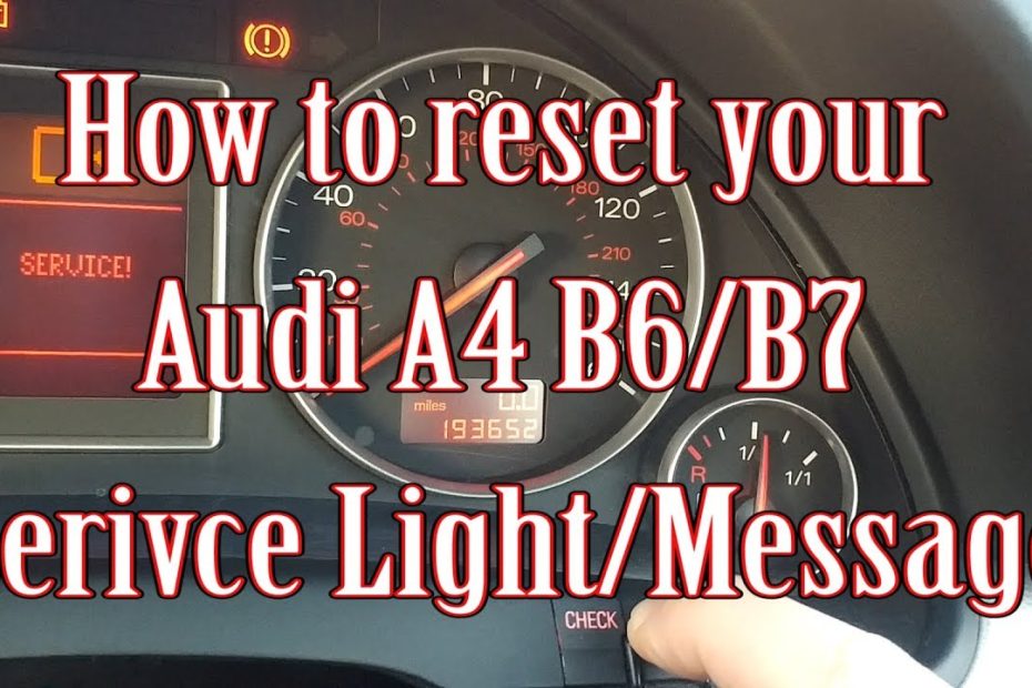 How to reset your Audi A4 B6/B7 Service Light/Message