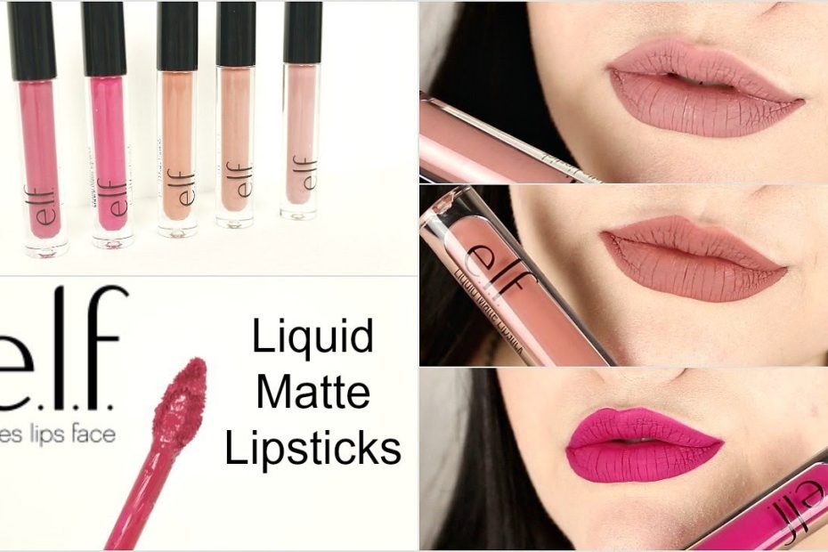 New Elf Liquid Lipsticks Review & Lip Swatches! - Youtube