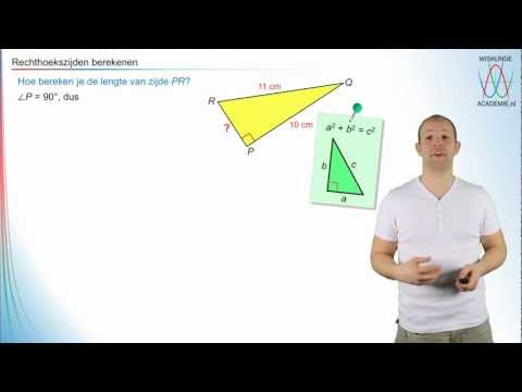 Pythagoras - rechthoekszijden berekenen - WiskundeAcademie