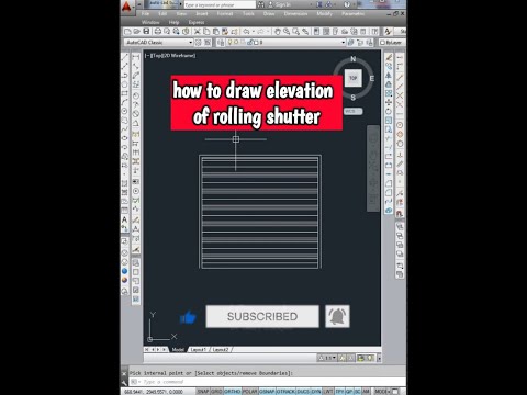 How to Draw Rolling Shutter in AutoCAD #Shorts
